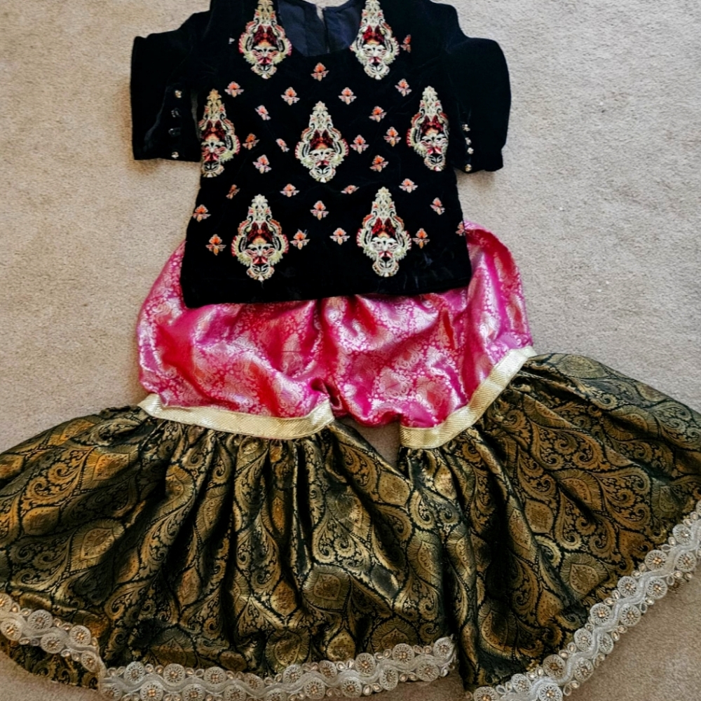 Ethnic INDIAN PAKISTANI Baby Girl Gharara Choli